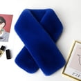 thumbnail image 6 of D-GROEE Women's Winter Faux Fake Rabbit Fur Double-sided Thickened Straight Wedding Party Accessory Scarf Wrap Collar Shawl Shrug, 6 of 8