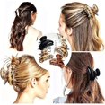 thumbnail image 1 of CARBONLIKE 4 pinzas para el pelo, pinzas para el pelo de acrílico medio, pinzas antideslizantes para la garra fuerte XianweiShao 8390614593459, 1 of 1