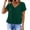 A1_Blackish Green, variant on Women's V-Neck Pleated Front T Shirts Bubble Hem Tops for Women 2026 Summer Beach Tops Soft Loose Fit Tops Solid Color Loose Tops Basic Tshirts for Women Loose Pleated Shirts Basic Shirts White Xxl
