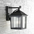thumbnail image 4 of SAFAVIEH Ranzi LED Black Aluminium Outdoor Wall Sconce with Clear Glass Shade, 4 of 6