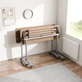 thumbnail image 5 of 2PCS Folding Conference Table with Wheels 47.2"L X15.7"W X29.5"H Maple Mobile Narrow Training Tables for Office, 5 of 9