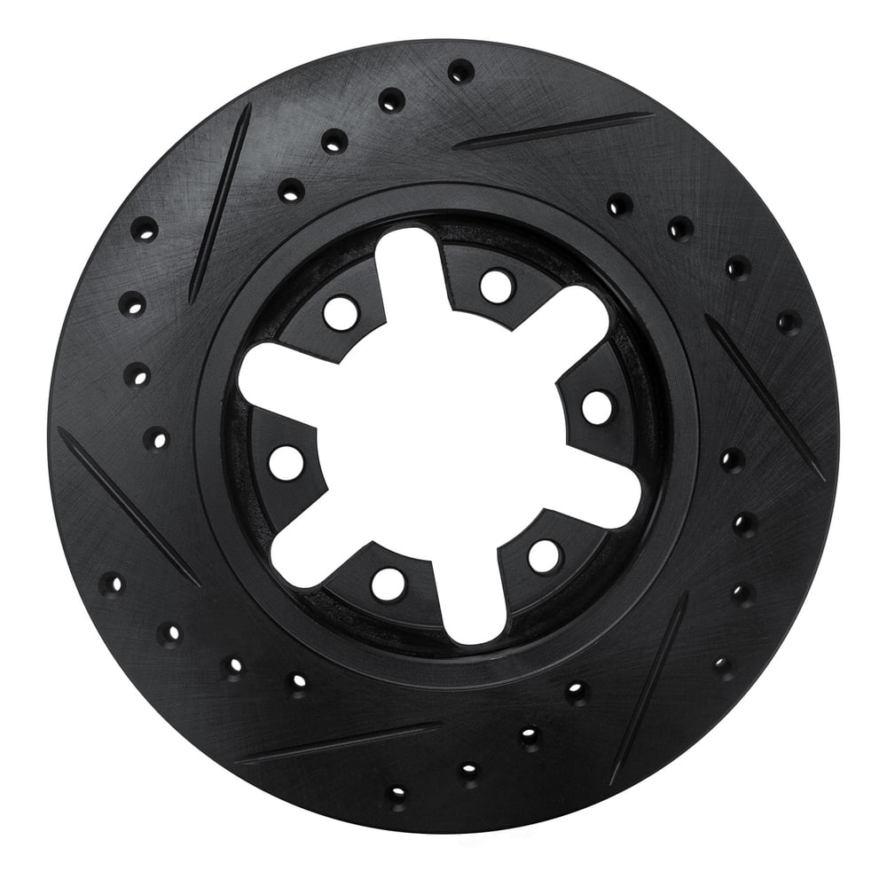 Dynamic Friction Company 633-67077R DFC Brake Rotor - Drilled And Slotted - Black