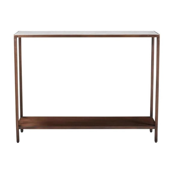 Modern Console Table with Shelf - Minimalist Iron Frame Entryway Table - 42 inch Width
