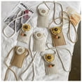 thumbnail image 2 of Granjero Gordo Bolso de mano tejido y bolsas de cosméticos, bolso de mano tejido elegante de playa de verano, bolso de hombro de 4,72 x 0,78 x 7,87 pulgadas (beige), 2 of 5