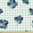 thumbnail image 2 of Ambesonne Floral Fabric by the Yard Upholstery, Watercolor Violet Blooms, 1 Yard, Turquoise Navy Blue, 2 of 5
