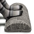 thumbnail image 3 of Black and White Foot Rest, Rich Etnic Ornament with Motifs Zentangle Vintage, Non-Slip Backing Adjustable Ergonomic Memory Foam Leg Support for Office, Black White, by Ambesonne, 3 of 5