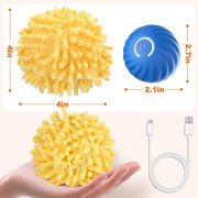 Interactive Dog Toys, Moving Dog Toy Ball with Cover, Self Rolling Dog Ball for Small/Medium/Large Dogs, Automatic Dog Toys to Keep Them Busy (Large Blue)