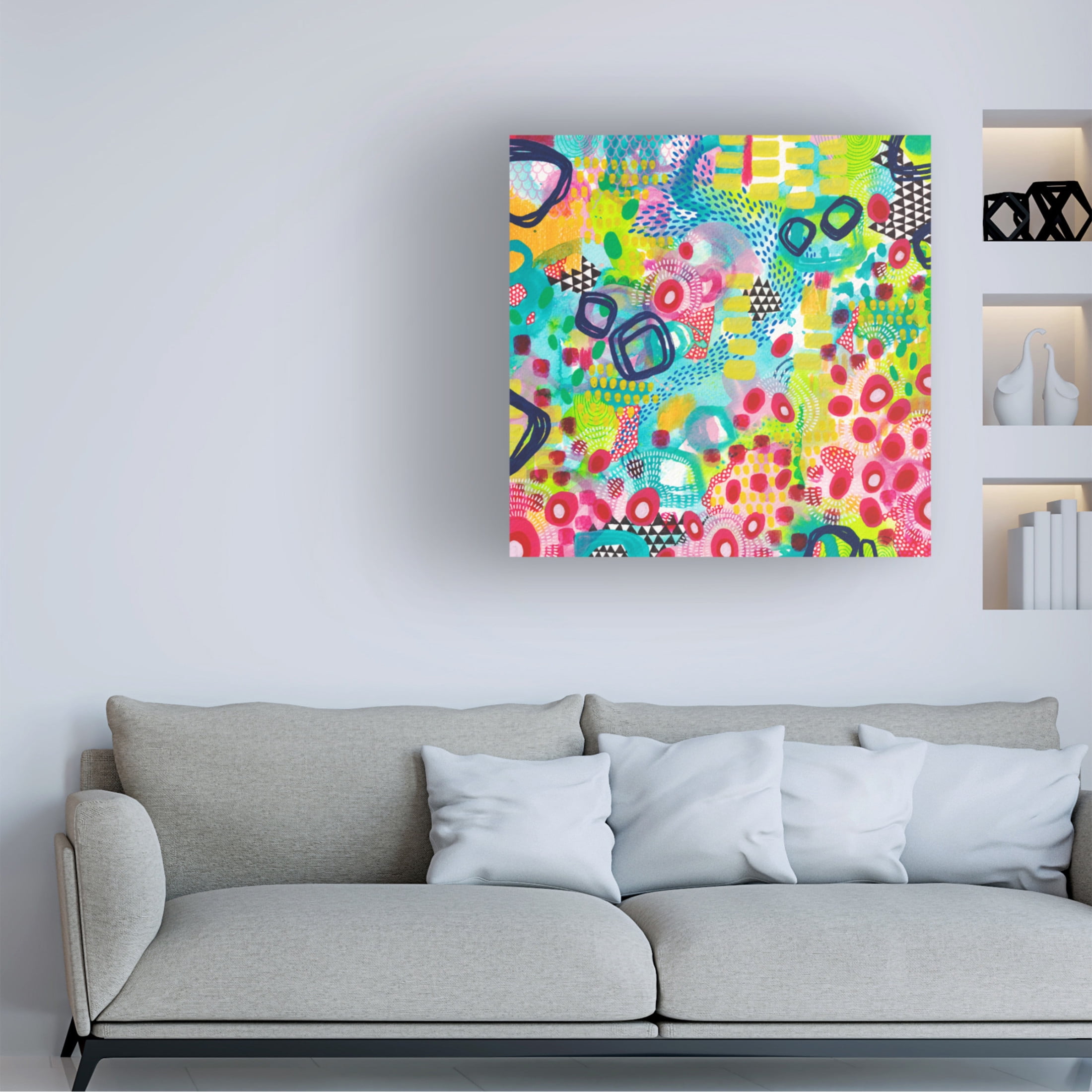 Canvas Wall Art - Van Dam Art 'Candy Apples' Wall Art for Living Room, Bedroom, or Office Décor by Trademark Fine Art - 24 x 24 Inches