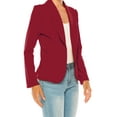thumbnail image 5 of MOA COLLECTION Women's Casual Solid Office Work Wear Long Sleeve Fitted Open Front Blazer Jacket, 5 of 8