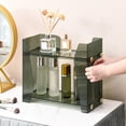 thumbnail image 5 of Bathroom Counter Organizer Shelf, Bathroom Organizer Countertop, 2 Tier Cosmetics Storage Display Rack Makeup Organizer, for Dresser Office Green, 5 of 8