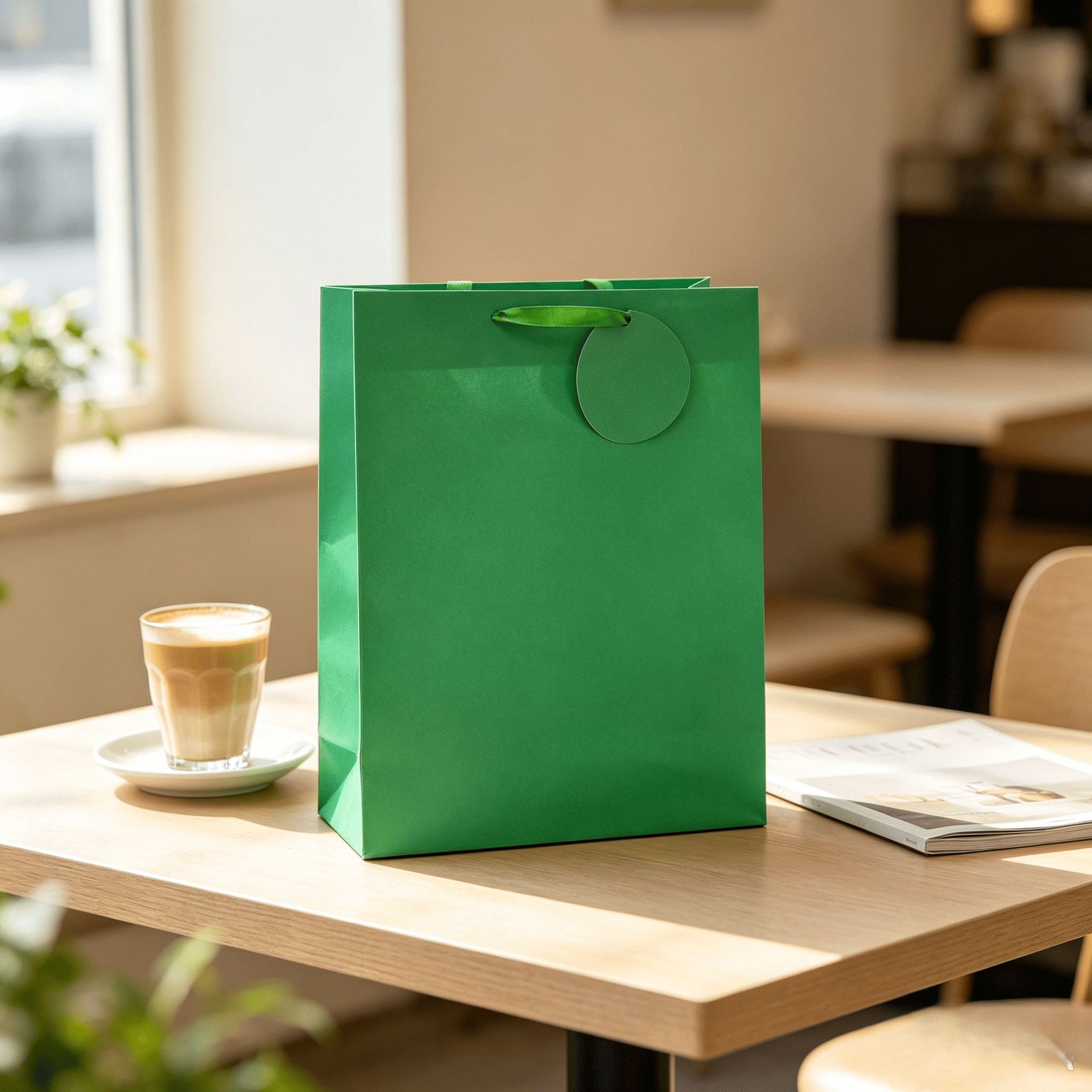 Jumbo Green Paper Gift Bag,14.5" x 5" x 18",By Way To Celebrate