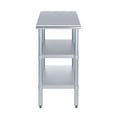 thumbnail image 2 of AmGood 24 in. x 18 in. Stainless Steel Table with Two Undershelves | Metal Utility Kitchen Prep Work Table | NSF, 2 of 9