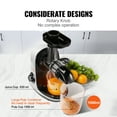 thumbnail image 5 of BENTISM Slow Masticating Juicer, Cold Press Juicer Machine with Reverse Function, Quiet Motor Slow Juicer, Juice Extractor Maker Easy to Clean with Brush, for High Nutrient Fruits Vegetables, 5 of 9