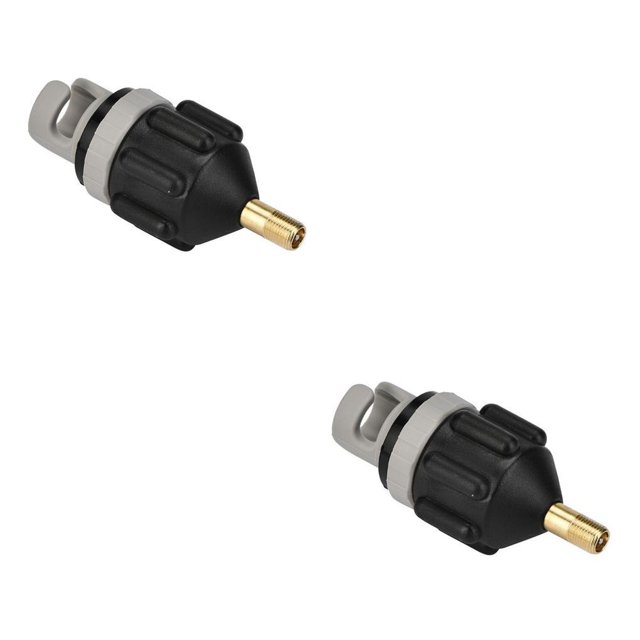 Eigraketly Adaptador de bomba SUP para bote inflable, pontones de goma para bote, adaptador de válvula de aire, accesorios convertidores En blanco y negro 7.8*3.4*2*0.7 cm 2Conjunto