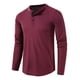 thumbnail image 1 of Camisas De Manga Larga De Algodón Henley Para Hombre, 1 of 3