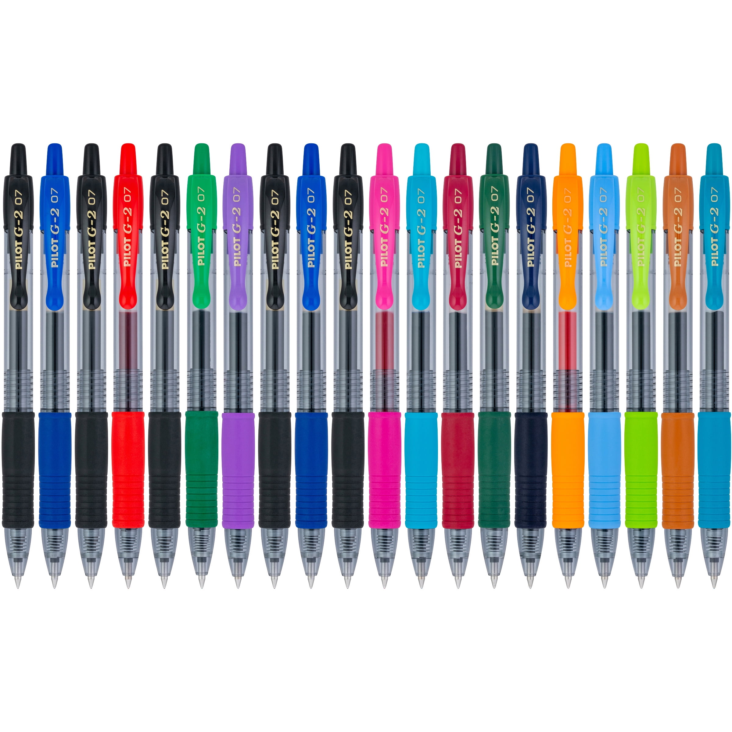 Pilot G2 Retractable Gel Pen, Fine Point (0.7 mm), Assorted Ink, 20 Count 36372045