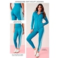 thumbnail image 2 of Roaman's Women's Plus Size Soft Sculpt Colorblock Leggings, 2 of 3