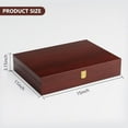 thumbnail image 5 of Mahogany Wood Silverware Storage Box,Silverware Case Flatware Chest with Felt Lined,Flatware Storage Box for 12 sets of Utensils,Silverware Chest without Silverware,Silverware Organizer with Lid, 5 of 7