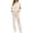 Beige #125, variant on Women's 2 Piece Hoodie Set Pullover Sweatshirt and Cargo Wide Leg Pants Relaxed Casual Fall Fleece Sweatsuit Set