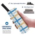 thumbnail image 2 of YFYANG Adult Microfiber Portable Travel Towel, Blue Watercolor Stripes Quick Dry Towel with Hiking Buckle PVC Pouch, 16" x 31.5", 2 of 6