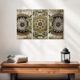 thumbnail image 2 of Elephant Stock Vintage Mandalas Wall Art - Horizontal Multi Panel Canvas - Living Room Wall Decor - Decor Elements Multi Panel - Brown And Gray Decor - 23" x 14", 2 of 4