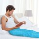 thumbnail image 5 of Fotbe Sky Blue Glitter Pantalones de Pijama para Hombre, Pantalones de Dormir, Pantalones de Casa con Cintura Ajustable y Bolsillos-Medium, 5 of 6