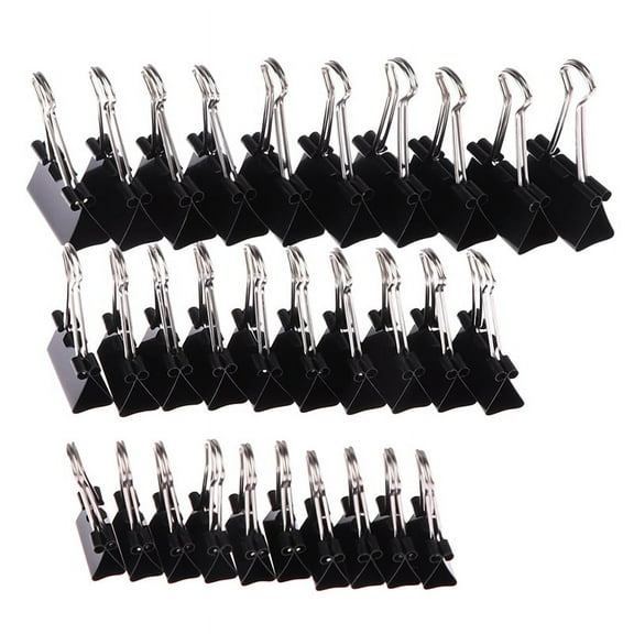 10 pcs Black Metal Binder Clips Notes Letter Paper Clip Binding Securing clip