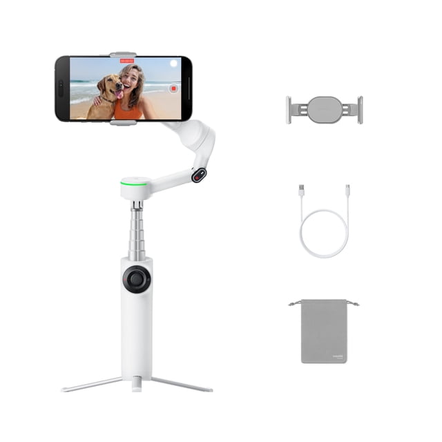 Gimbal para teléfono Insta360 Flow 2 Pro White con aplicaciones iOS AI Track