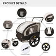2in1 Double 2 Seat Bicycle Bike Trailer Jogger Stroller for Kids Children Foldable Collapsible