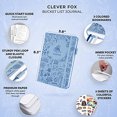 thumbnail image 2 of Diario Lista Deseos Clever Fox Libro inspirador viajes y aventuras Bloc notas motivacional A5 5.8x8.3 Tapa dura Azul claro, 2 of 3