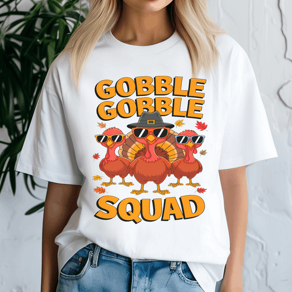 Gobble Squad Funny Thanksgiving Gives Thanks Family Pajamas, Thanksgiving Shirt,Turkey Tee,Holiday Gift ,Happy Thanksgiving Tshirt,Turkey Day,Family Gobble ,Pumpkin,