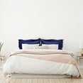 thumbnail image 5 of PiccoCasa 2Pcs Satin Pillowcases Soft Envelope Pillow Shams, Navy King(20"x36"), 5 of 6