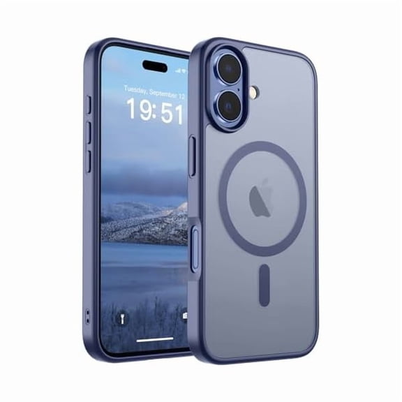 ZHU997 Magnetic for iPhone 17 Case (Compatible with MagSafe)(Military Grade Drop Protection) Translucent Matte Shockproof with Anti-Fingerprint Phone Cover 2025,Lavender Gray