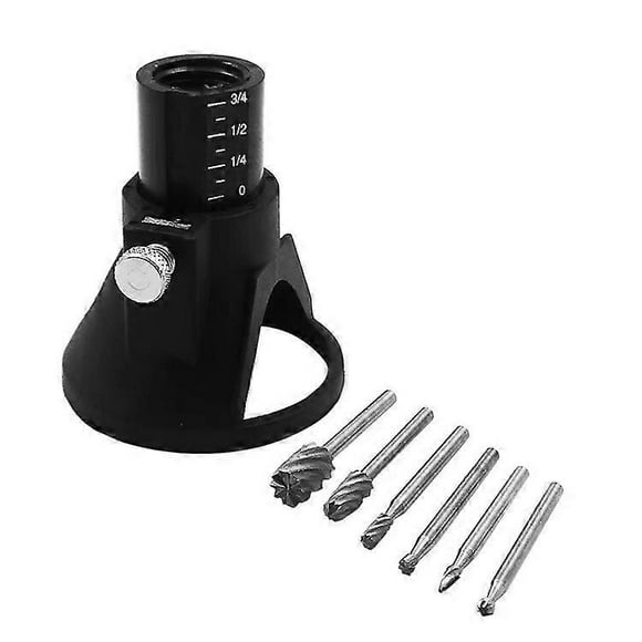 7Pcs Dedicated Locator Horn Fixed Base Wood Milling Cutter Set With Drill Bits For Dremel Rotary Tools Power Tool Accessories