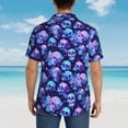 thumbnail image 6 of Daiia crystal Skull flower star Hawaiian Shirt for Men Gentle Cotton Regular Short Sleeve Casual-3X-Large, 6 of 9