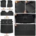 thumbnail image 2 of Floor Mats and Cargo Mat with Backrest Mat Compatible with Kia NIRO EV 2023-2025 (Only for EV), All Weather Protection TPE Cargo Liners, Anti-Slip Full Set Floor Liners, Black, 2 of 7