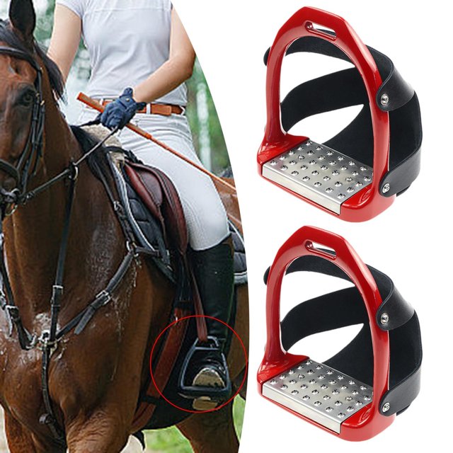 Estribos para silla de montar , estribos de alta resistencia, Pedal de caballo, estribos para montar a caballo, seguridad para silla de montar, Rojo