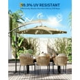 thumbnail image 7 of 10FT Solar-Powered Cantilever Umbrella with Cross Base – Infinite Tilt Offset Market Design, Built-in Solar Lights for 24H Outdoor Use, 7 of 7