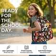 thumbnail image 4 of Bulopur Red Fire Soccer Ball Print Kids Backpack Set 4 Pcs Lightweight Waterproof Kids School Bag with Lunch Box, Pencil Case and Water Bottle Cover for Sport Boys, 4 of 7