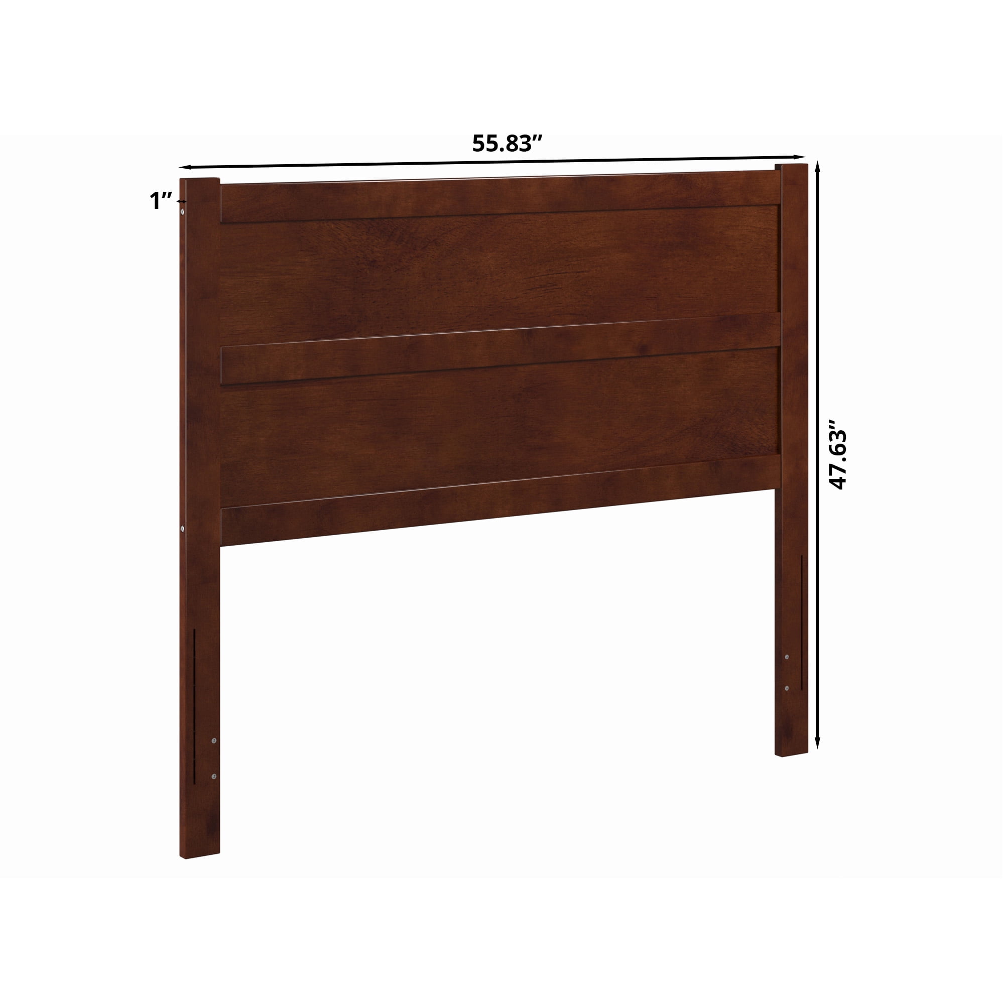AFI NoHo Modern Panel Wood Headboard, Full, Walnut