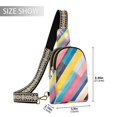 thumbnail image 2 of FORMRS Womens Crossbody Sling Bag Travel Daypack Shoulder Chest Backpack, Color Striped, 2 of 7