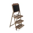 thumbnail image 4 of Genna 3 Tier Wood & Chalkboard Folding Shelf, 4 of 5