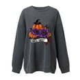 thumbnail image 3 of KIHOUT Chandails en Molleton pour Femmes Imprimé Citrouille Pull Ample Graphique Manches Longues Épaules Tombantes Col Rond Surdimensionné Mignon Automne Hiver Halloween Sans Capuche, Taille S-2TG, 3 of 3