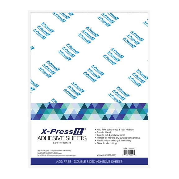 X-Press It Double Sided Adhesive Sheet, High Tack, 8.5" x 11"