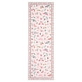 thumbnail image 4 of GlowSol  2x6 Charming Botanical Butterfly & Insect Washable Area Rug, Non-Slip Low-Pile Stain Resistant Floor Carpet for Living Room Bedroom Nursery Home Decor, Pink, 4 of 9
