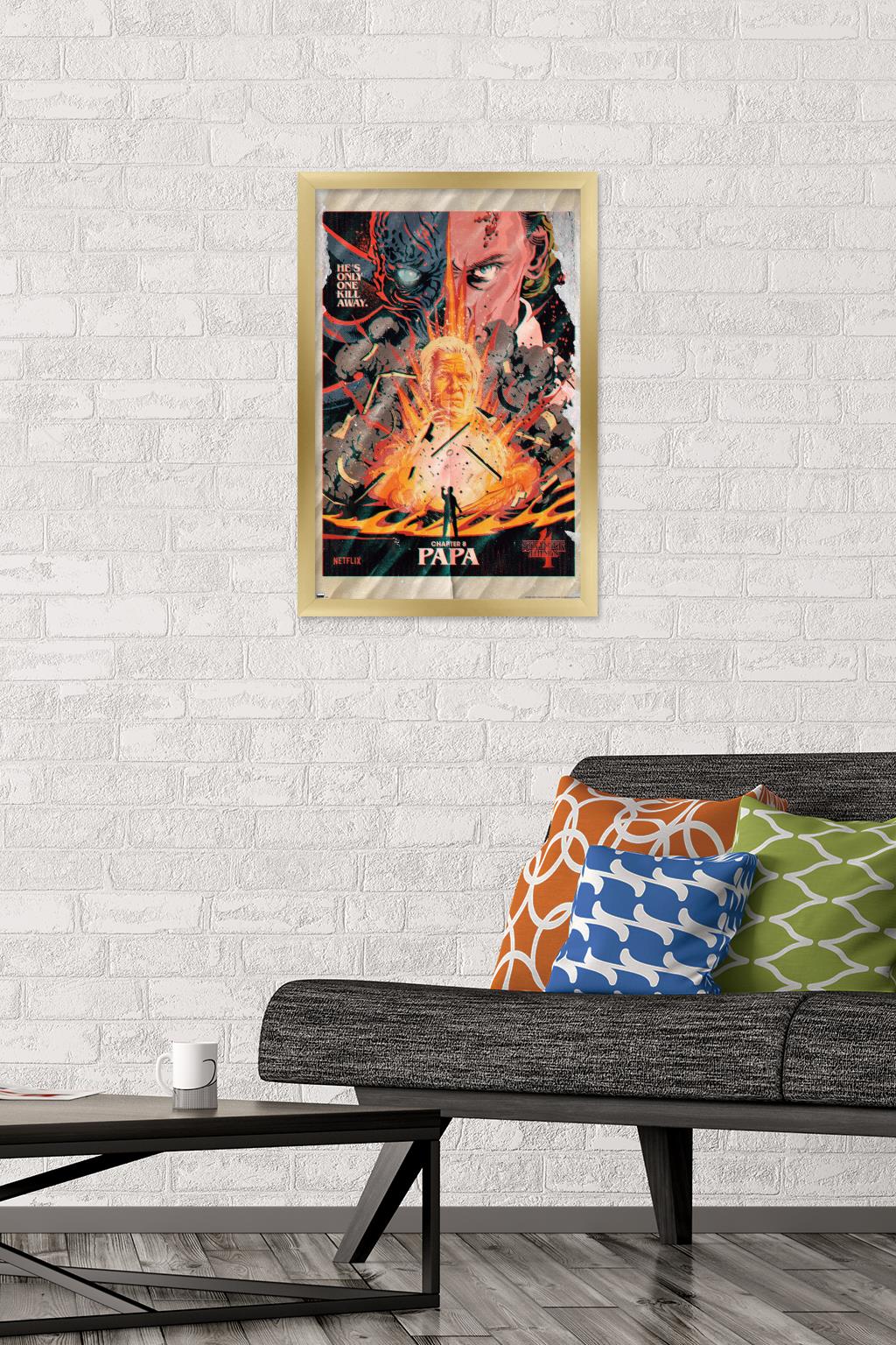 Netflix Stranger Things: Season 4 - Papa Wall Poster, 14.725" x 22.375" Framed