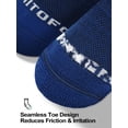 thumbnail image 4 of AMITOFO Diabetic Crew Socks for Men & Women —Bamboo Viscose Non-Binding Seamless Socks with Reinforced Heel & Toe , 3 Pairs,Size 9-11, Blue, 4 of 8