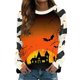 thumbnail image 1 of Sudadera con capucha y sombrero de bruja y calabaza de Halloween para mujer: jersey informal de manga larga para otoño, 1 of 6