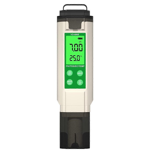 Digital PH Meter Hydroponic Water Quality Tester LCD Backlight Thermometer PH/EC/TDS Meter for Aquariums Spa