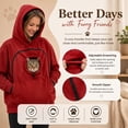 thumbnail image 7 of Carsablanco Pet Pouch Hoodie with Zippered Chest Carrier Pocket, Unisex Relaxed Fit Sweatshirt for Small Pets, 7 of 7